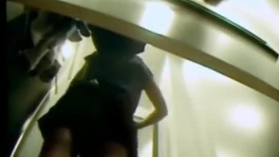 Spy cam in dressing room catches bending cutie